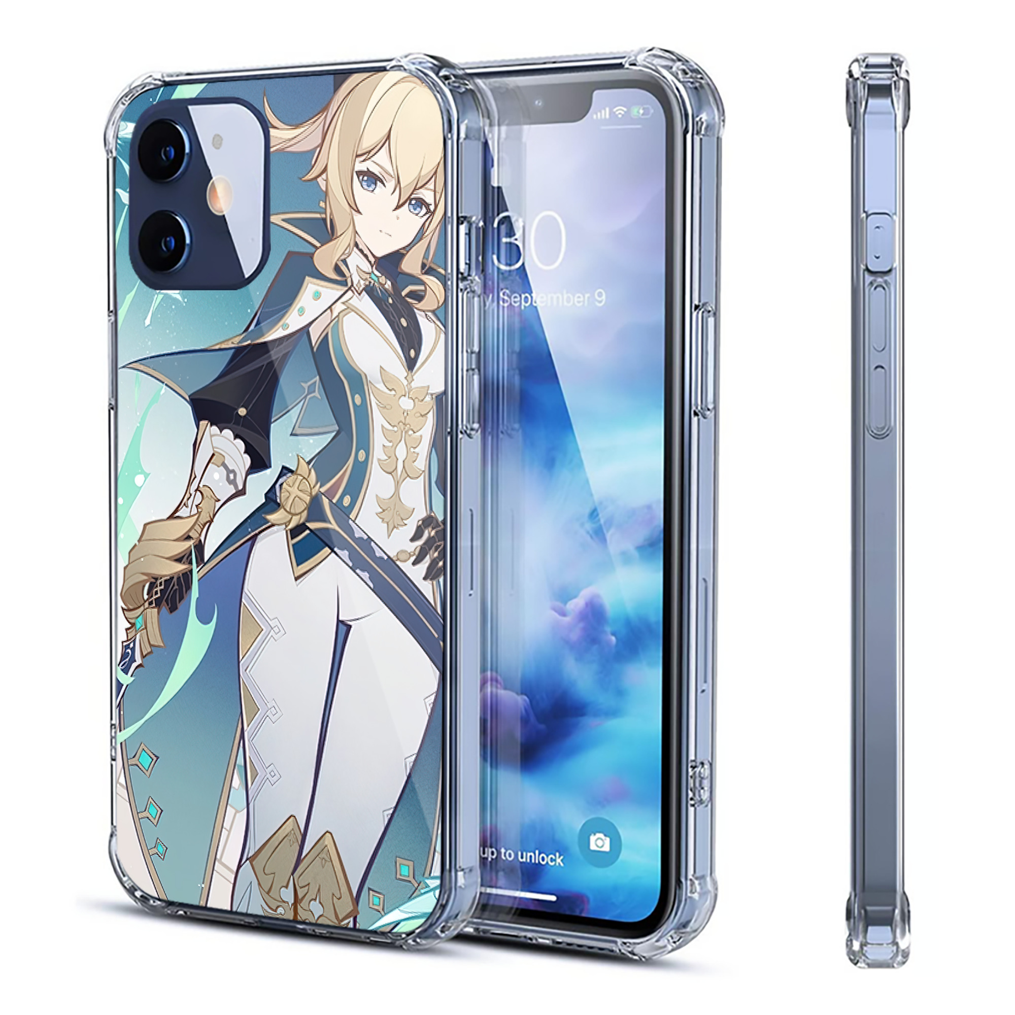 げんし神 genshin 【iPhone 12シリーズ対応】透明スマホケース（クリアソフトケース）